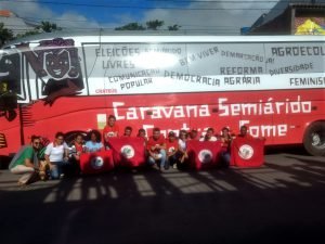 Delegação do MPA que compõe a Caravana do Semiárido Contra a Fome, registro feito em Caetés (PE) no dia 27.07.2018. Foto: MPA